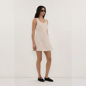 Vestido Mini de Lino para Mujer, Sin Mangas, Cuello Redondo, Corte en A, Vestido Casual de Verano, Venta al Por Mayor Personalizada - Product Image 1