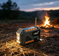 FM 18650 Lithium-Ionen Tragbares Akku-Heimradio HIGH Solar Handkurbel Notfall-Wetterradio FM AM WB für Outdoor und Bergsteigen