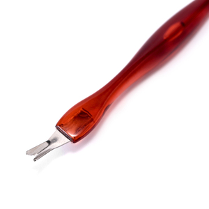 Pousse-cuticules double tête en acier inoxydable, réutilisable, pour pédicure, élimination des peaux mortes et des callosités, fourchette marron, outil de manucure pour salon - Product Image 4