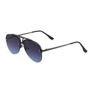 KSL-98338 Gafas de sol de aviador para hombre, montura de metal con medio aro, protección UV400, protección solar clase 2, montura de plástico y metal - Product Image 3