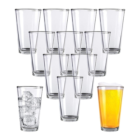 Premium 16oz Belgian Beer Glass Custom Beer Can Glass Straw Vintage Glass Cup Set 6 Pcs