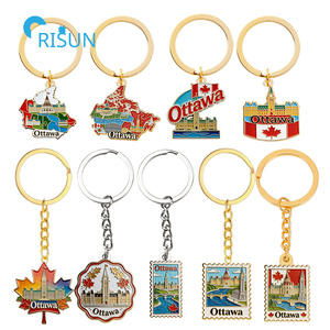 Cadeaux souvenirs de <span class=keywords><strong>voyage</strong></span> personnalisés <span class=keywords><strong>Canada</strong></span> Drapeau canadien Ontario Ottawa Llavero Porte-clés Anneau porte-clés Porte-clés personnalisé Ottawa - Product Image 1