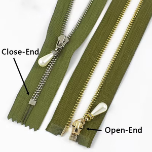 Fermetures à glissière robustes en métal élégantes et chères <span class=keywords><strong>Fermeture</strong></span> à glissière en métal à extrémité ouverte colorée <span class=keywords><strong>pour</strong></span> robes de dames - Product Image 2