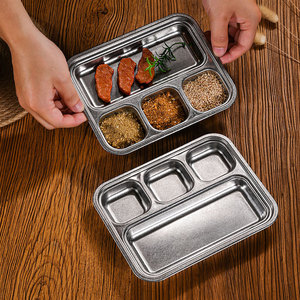 Plateau à assaisonnements en acier inoxydable 304, finition or antique, pour barbecue, vaisselle de restaurant - Product Image 2