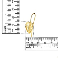 Boucles d'oreilles en argent sterling 925 plaqué or, motif feuille de Monstera