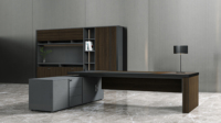 Vente en gros d'usine, ensemble de bureau de direction de luxe sur mesure, bureau de direction pour PDG