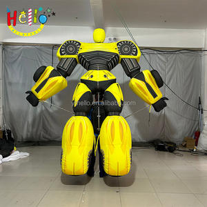 Disfraz de <span class=keywords><strong>abejorro</strong></span> inflable para caminar de desfile <span class=keywords><strong>gigante</strong></span> Disfraz de robot inflable amarillo - Product Image 3