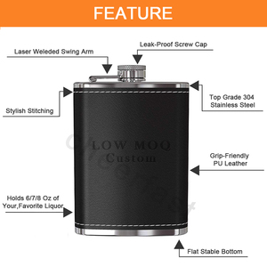 Cheerfast Factory Venta al por mayor <span class=keywords><strong>Whisky</strong></span> Licor Hip Flask Matte Black 5-10Oz Metal Acero inoxidable A prueba de fugas <span class=keywords><strong>Macallan</strong></span> Hip Flask - Product Image 2