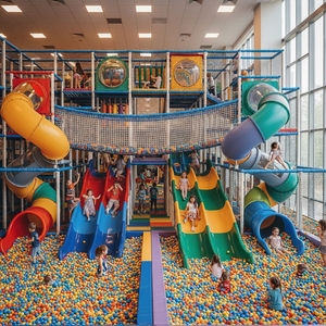 Offre Spéciale : Ensemble d'équipements de jeux intérieurs pour enfants, <span class=keywords><strong>zone</strong></span> de jeux souple commerciale avec toboggan et piscine à balles, personnalisable pour centre d'amusement, vente en gros - Product Image 6