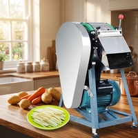 Trancheuse multifonctionnelle automatique pour bananes et légumes, commande PLC - Robot culinaire en acier inoxydable pour usage commercial, avec moteur