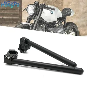 Retro Motor handguard Bike Handle Bar 31/32/33/35/37/39/41/50/51MM CNC Motocicleta Alumínio Clip Ons Guiador