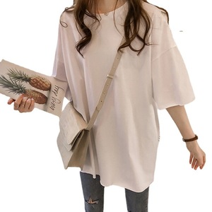 <span class=keywords><strong>T</strong></span>-shirts grande taille pour femmes en polyester, couleurs <span class=keywords><strong>pastel</strong></span>, coupe ample, manches courtes, tissu éponge, é<span class=keywords><strong>t</strong></span>é, vente en gros - Product Image 5