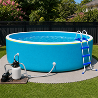 Canapé gonflable géant 16 pieds * 4 pieds, piscine hors sol en PVC, ronde, spacieuse, pour la famille, détente en plein air, pliable