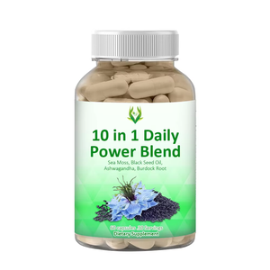 Cápsulas de Musgo Marino Prival Label 10:1, Mezcla Diaria Potente con Ashwagandha para el Equilibrio Emocional y la Mejora de la Salud Digestiva para Adultos - Product Image 1