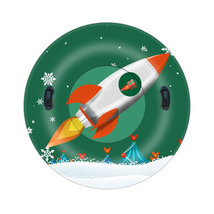 Tubo inflable para la nieve de 42 pulgadas, resistente, para niños y adultos, juguete acuático con diseño de Papá Noel. - Product Image 2
