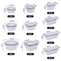 Contenedores de Preparación de Comidas OEM ODM para Cocina, Tapas Personalizadas, Libres de BPA, Transparentes, de Plástico PP, Multifuncionales, para Almacenamiento de Alimentos