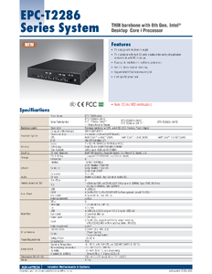 ระบบคอมพิวเตอร์ฝังตัวรุ่น EPC-T2286 ซีรีส์ THIN Barebone พร้อมรุ่นที่ 8 โปรเซสเซอร์ Core I5 ดีไซน์ไร้พัดลม มีสินค้าในสต็อก - Product Image 6
