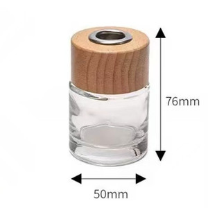 Sang trọng Glass sậy khuếch tán Chai Nắp bằng gỗ hương liệu độc đáo Jar container màn hình in sang trọng sậy khuếch tán chai - Product Image 6