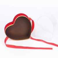 Boîte cadeau personnalisable ODM/OEM pour la Saint-Valentin, boîte en carton faite à la main en forme de cœur super grand avec des roses fraîches, emballage alimentaire gratuit