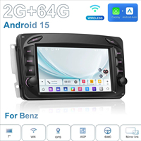 Radio Mobil Layar Sentuh 7.0 inci Untuk Mercedes Benz Plug And Play Carplay Bluetooth Navigasi Kamera Mundur Pemutar Terintegrasi