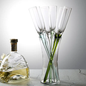 <strong>Wholesale</strong> High Quality Custom Souvenir Luxury Crystal Glass Long <strong>Champagne</strong> <strong>Flutes</strong> Sparkling Wine Goblet Glasses for Wedding - Product Image 2