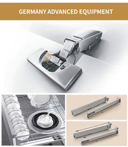 Armoires de cuisine modernes en MDF et acrylique blanc George Group avec évier et tiroirs coulissants pour le <span class=keywords><strong>marché</strong></span> américain - Product Image 5
