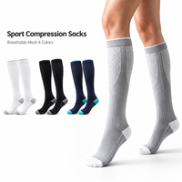Chaussettes de compression professionnelles pour activités de plein air, chaussettes de sport élastiques jusqu'aux genoux pour la course à pied, le cyclisme, le yoga, le football et l'entraînement