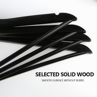 Lot de cintres en bois massif de qualité supérieure avec crochet pivotant à 360 degrés Nature pour vêtements