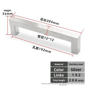 Poignées de meubles et poignées de tiroirs en acier inoxydable, poignées de cuisine en or brossé pour armoires de rangement - Durables et antirouille - Product Image 6