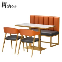 Banc de restaurant en marbre, canapé, banquette, chaise, table, ensemble de meubles pour café, salon de thé