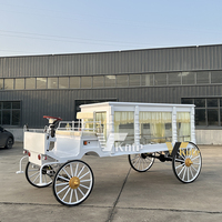 Cercueil électrique de luxe pour funérailles, style calèche royale vintage, couleur personnalisée, chariot de transport en verre pour cercueil, pour cérémonie funéraire