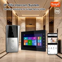 Vidéophone de Villa Tuya Étanche Filaire Sans Batterie Sans Abonnement Stockage Local SD Détection de Mouvement Audio Bidirectionnel 7 Pouces