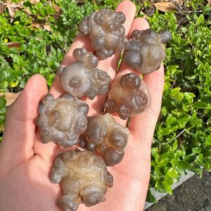 Nouveautés : Spécimen minéral naturel d'agate panda brute, pierre d'agate pictographique pour la décoration et la collection - Product Image 6