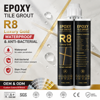 Sellador Epóxico de Dos Componentes Premium, Impermeable y Antimoho, para Juntas de Azulejos de Cerámica, para Cocina y Baño, 400 ml
