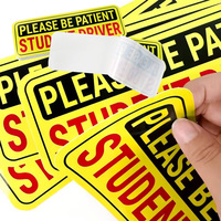 Pare-chocs de voiture personnalisé sans aimant autocollant amovible vinyle PVC étiquette autocollant étanche étudiant conducteur autocollants pour vitres de voiture