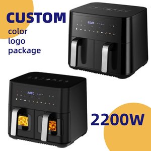 Gran oferta independiente dos ollas 4L 4.3L 8L <span class=keywords><strong>9L</strong></span> Freidora de aire dual digital Freidoras de aire doble inteligentes saludables para el hogar - Product Image 3