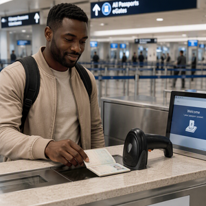 Lecteur de codes-barres portable personnalisé avec lecture de la zone de lecture des données (MRZ) du passeport pour les projets gouvernementaux d'identification et d'EKYC - Product Image 1