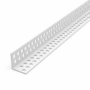 Profilé d'angle en PVC avec maille en fibre de verre 2,4 m, profilé d'angle mural renforcé pour plâtre et cloisons sèches - Product Image 1