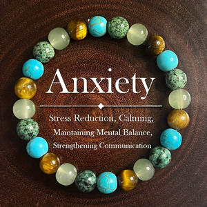 Piedra Natural Anti-Ansiedad Trastorno Alivio del estrés Reducción Mente Calmante Equilibrio mental Relax Meditación Pulsera de cuentas - Product Image 2