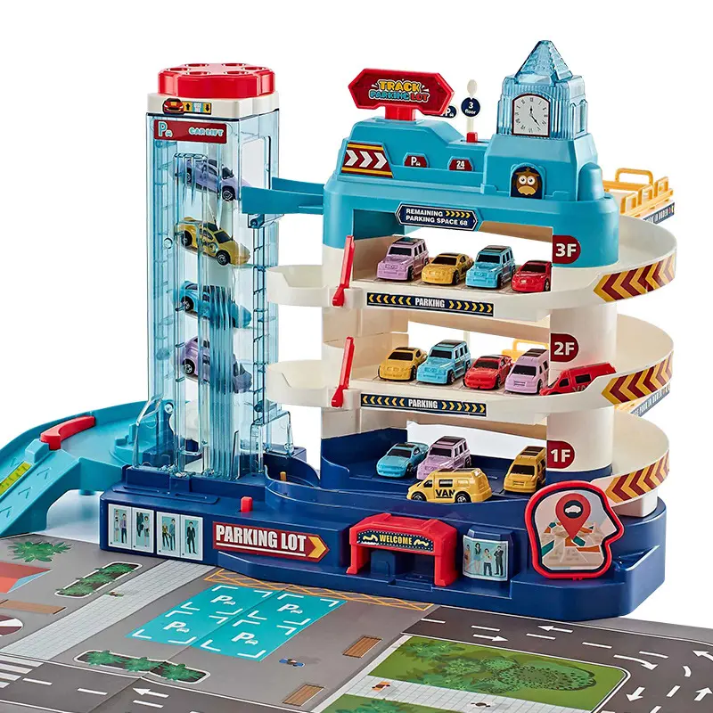 Hochwertige neueste Parks pielzeug Garage Parkplatz Kids Toys Car Track