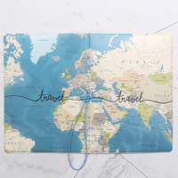 Set de Identificación para Viajes, Porta Pasaporte Tridimensional de PVC y Funda Protectora con Diseño Impreso en Relieve para Boletos de Avión y Uso Diario
