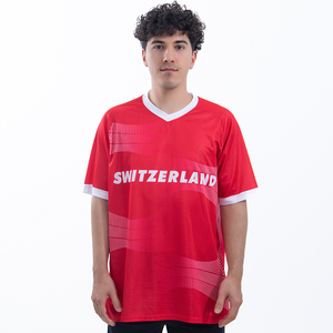 Jersey Swiss uniseks, baju sepak bola Desain terbaru, atasan sepak bola cepat kering, kualitas tinggi, untuk dewasa 2024 - Product Image 1