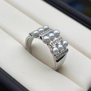 Anillo de Plata S925 para Joyería DIY 10636, con Baño de Oro de 18K, Incrustaciones de Cuentas Huecas y Gruesas de 3-4mm - Product Image 4