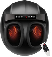 Appareil de massage des pieds haut de gamme avec pétrissage par coussinets d'air, télécommande sans fil et chauffage infrarouge pour une relaxation profonde