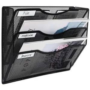 Op Maat Gemaakte Gepersonaliseerde Muurvijl Organizer 3 Pocket Assemblage Verticale Opknoping Bestand Mappen Houder Papieren Rek