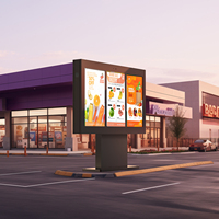 Afficheur numérique extérieur 4K 3000 nits pour Drive-Thru QSR, sur pied, étanche, anti-reflet, anti-explosion, pour signalisation directionnelle et ascenseurs