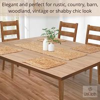 Napperons tressés en jute Lot de 4 napperons en jute 100% réversibles antidérapants 14x14 carrés Farmhouse Vintage Jute Napperons pour table à manger, par