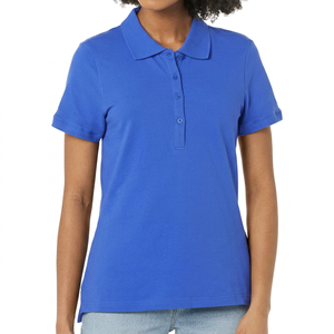 T-shirt décontracté en jersey tricoté respirant à manches courtes de couleur unie pour femme - Product Image 1