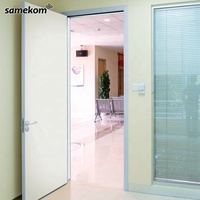 Paladin portes de sécurité moderne hôpital poignée à ressort plancher avant villa à feu en bois ferme double porte