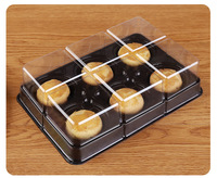 Pâtisserie jetable dessert tiramisu gâteau alimentaire conteneur à emporter cuisson boîte d'emballage avec plastique transparent